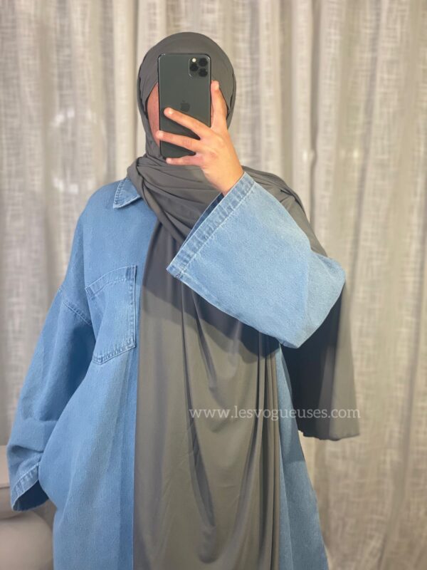 Hijab a enfiler jersey gris