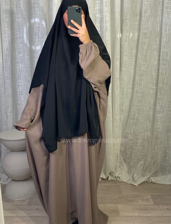 Abaya Zip Taupe