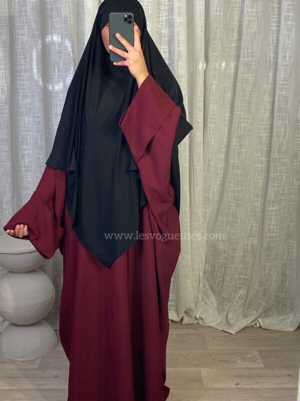 Abaya Saoudienne bordeaux