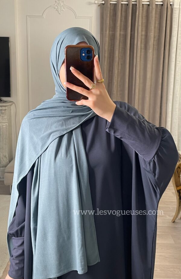 Hijab Jersey Premium Bleu